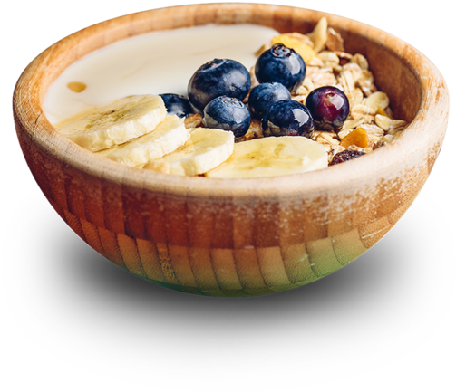 55795 - Granola Yoghurt Banana Blueberries, HD Png Download PNG with transparent background