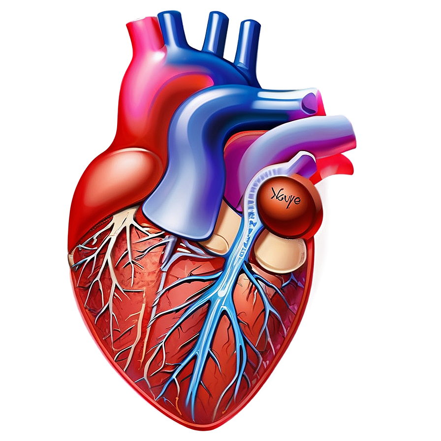 Heart Anatomy Art PNG 06202024 PNG image with a transparent background, free high-resolution download