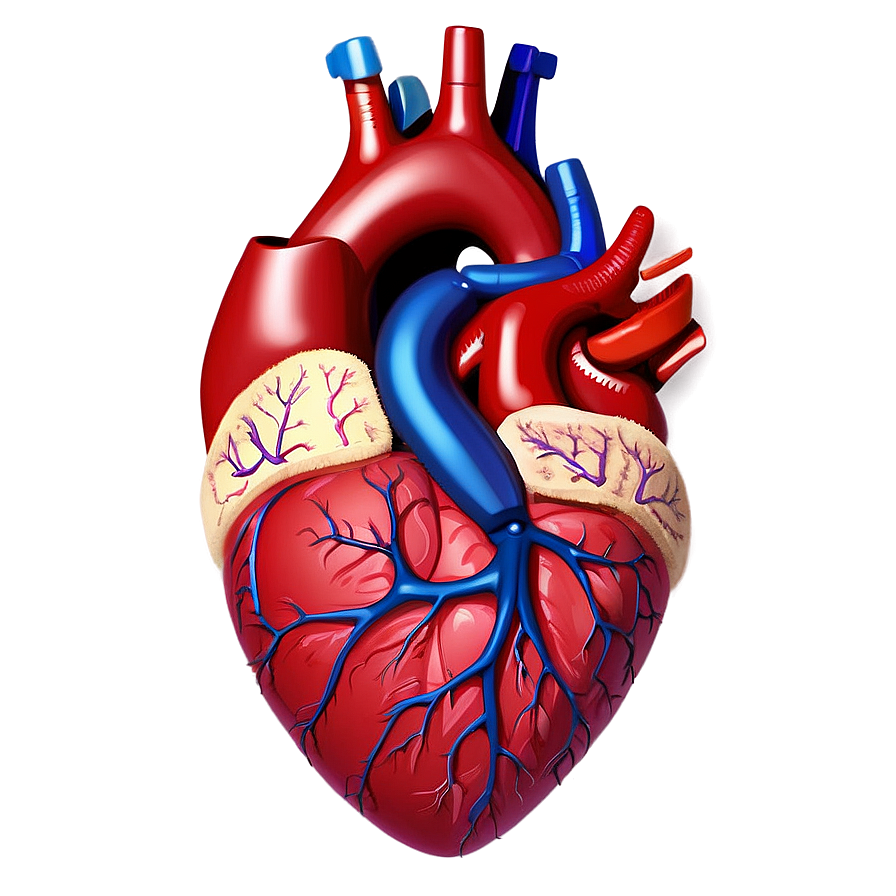 Heart Anatomy Art PNG 06202024 PNG image with a transparent background, free high-resolution download
