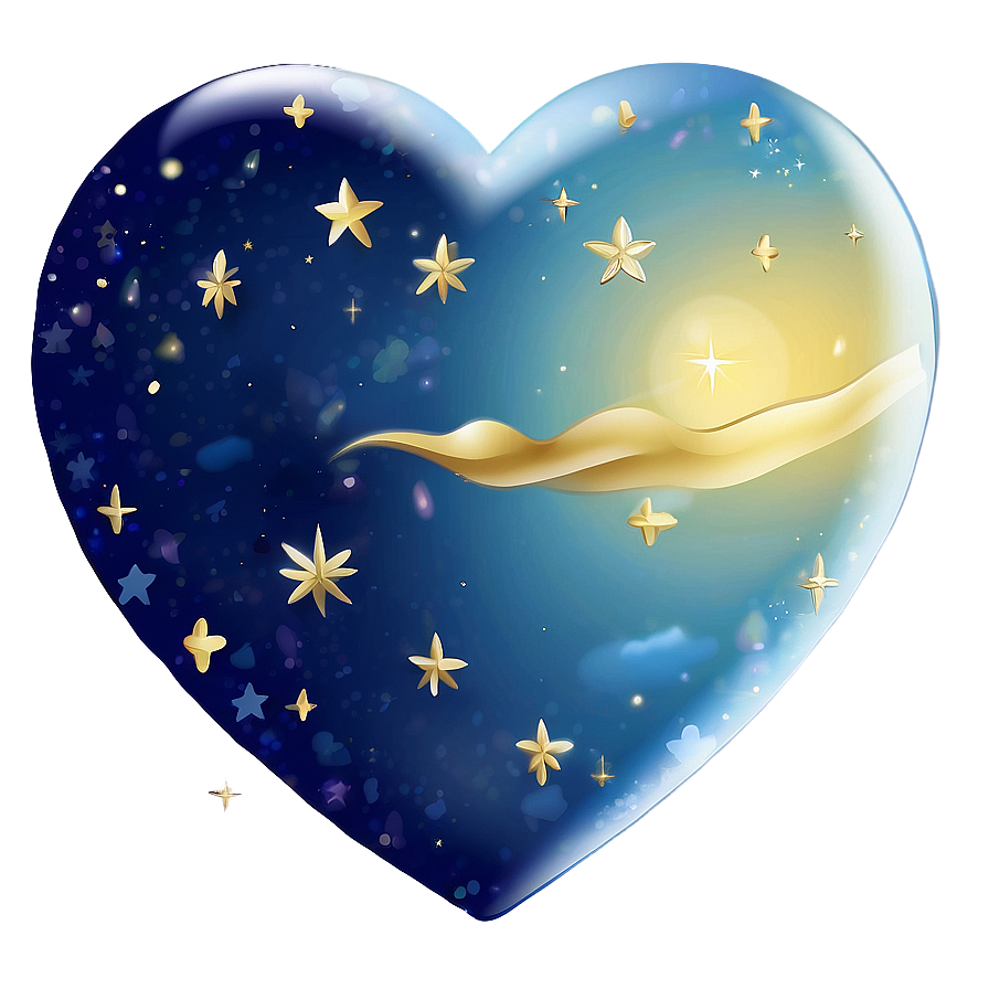 Heart And Stars Sky Png A