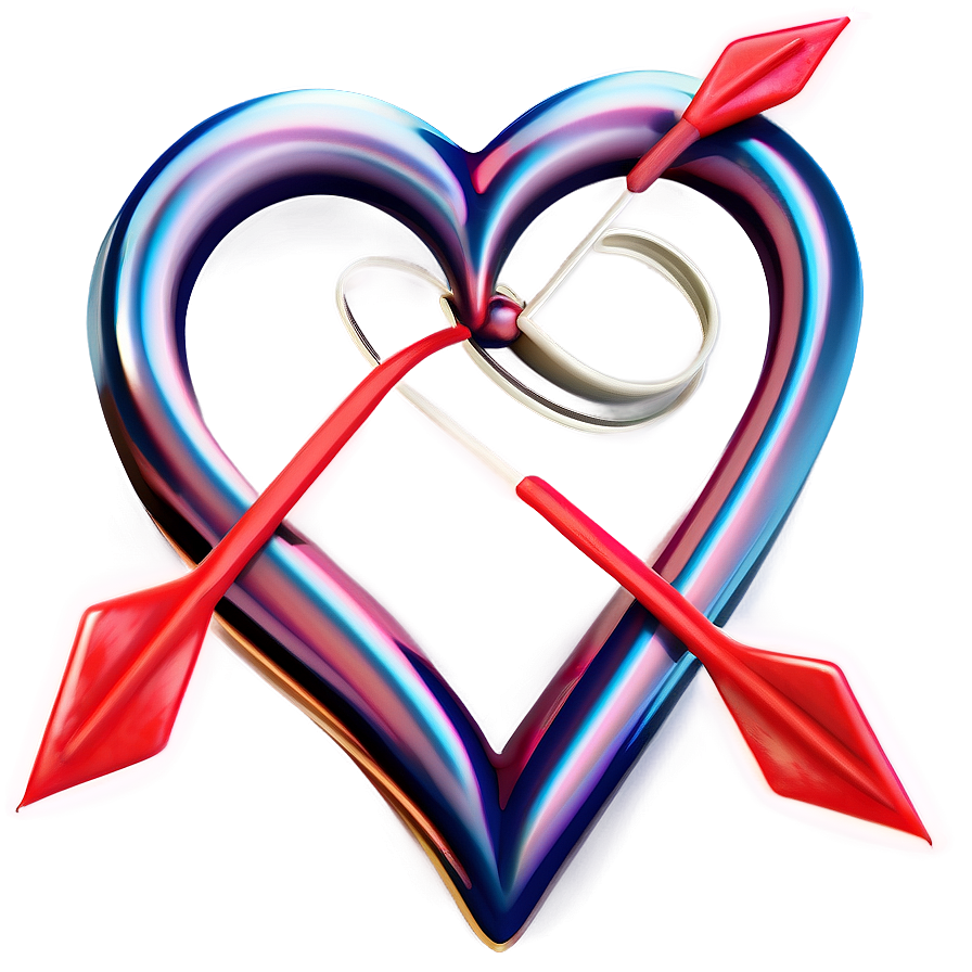 Heart Clipart with Arrows PNG bln PNG with transparent background
