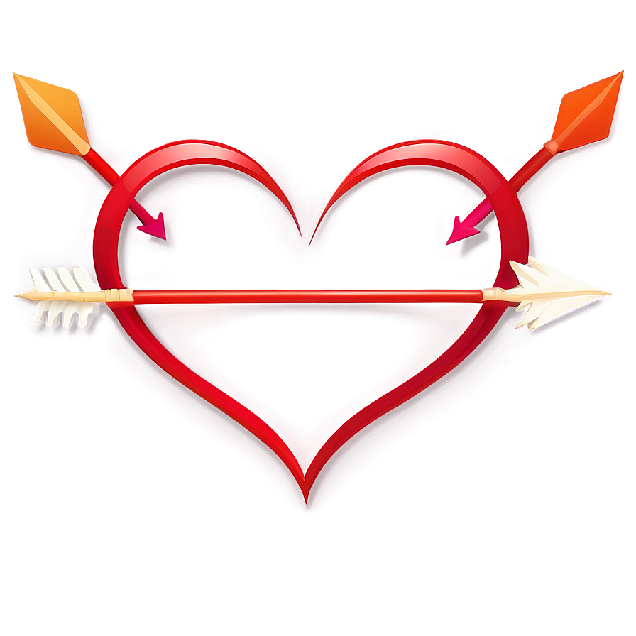 Heart Clipart with Arrows PNG qvo27 PNG with transparent background