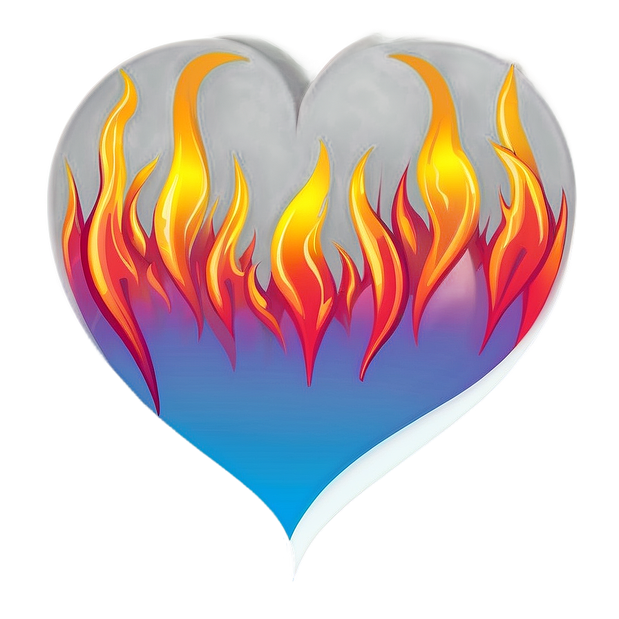 Heart Clipart With Flames Png Qdq