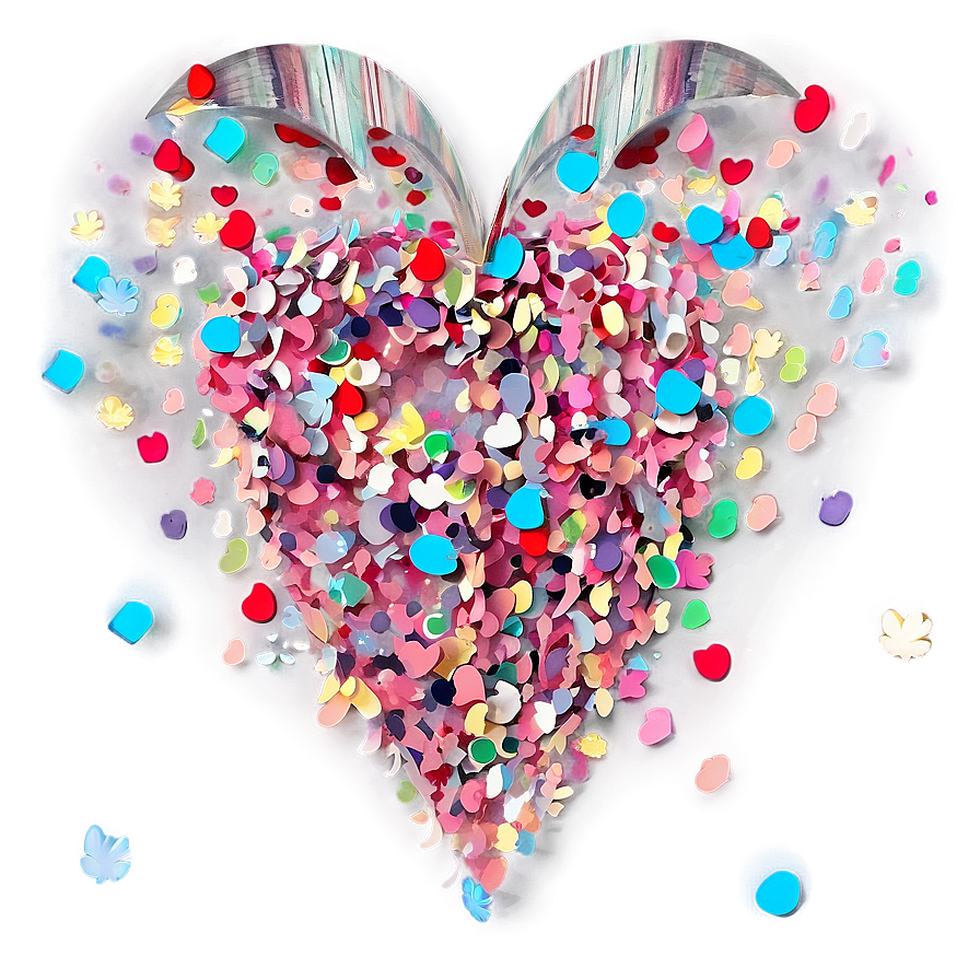 Heart Confetti Celebration Png A