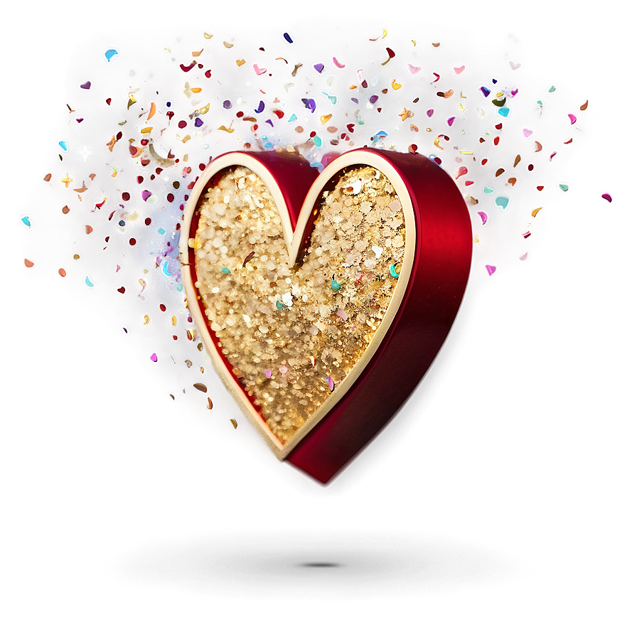 Heart Confetti Celebration Png B