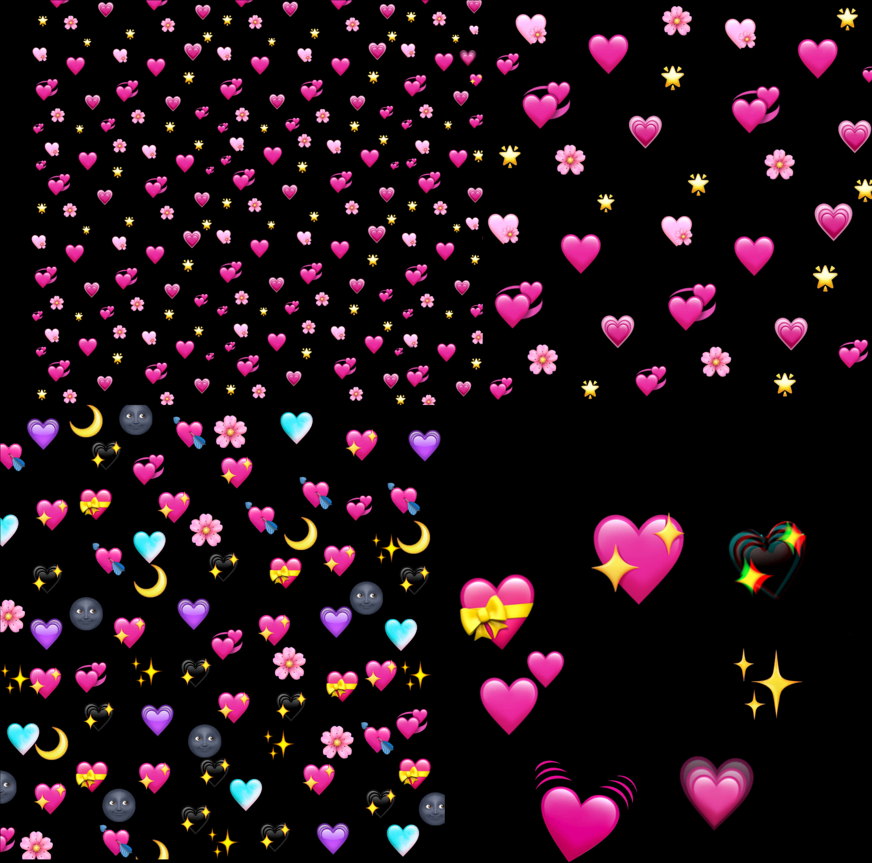 Heart Emoji Pattern Background