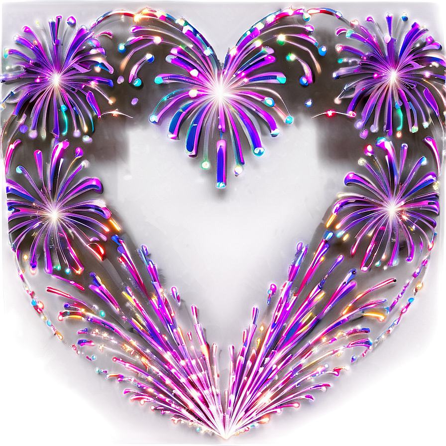 Heart Firework Overlay Png Edh15