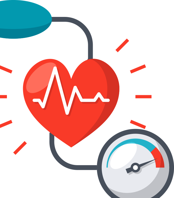 Heart Health Blood Pressure Monitoring PNG image with a transparent background, free high-resolution download
