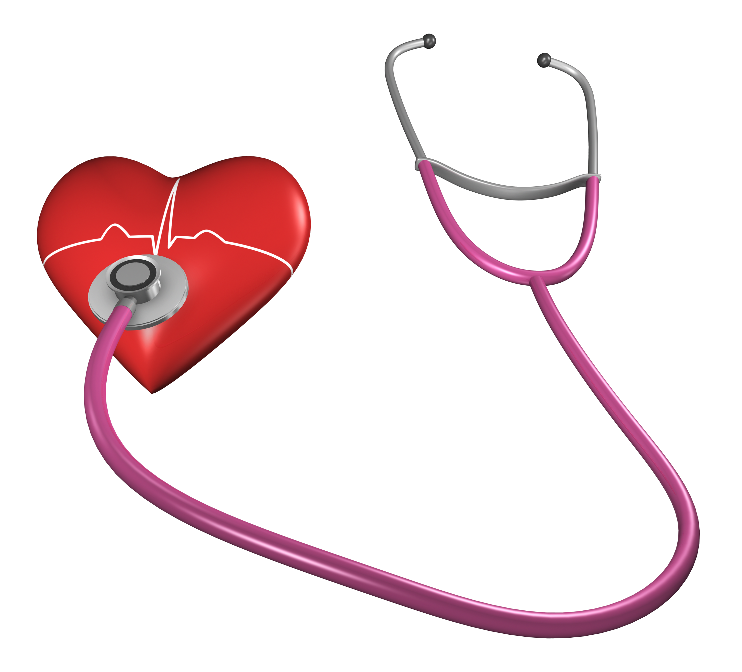 Heart Health Stethoscope Concept PNG image with a transparent background, free high-resolution download