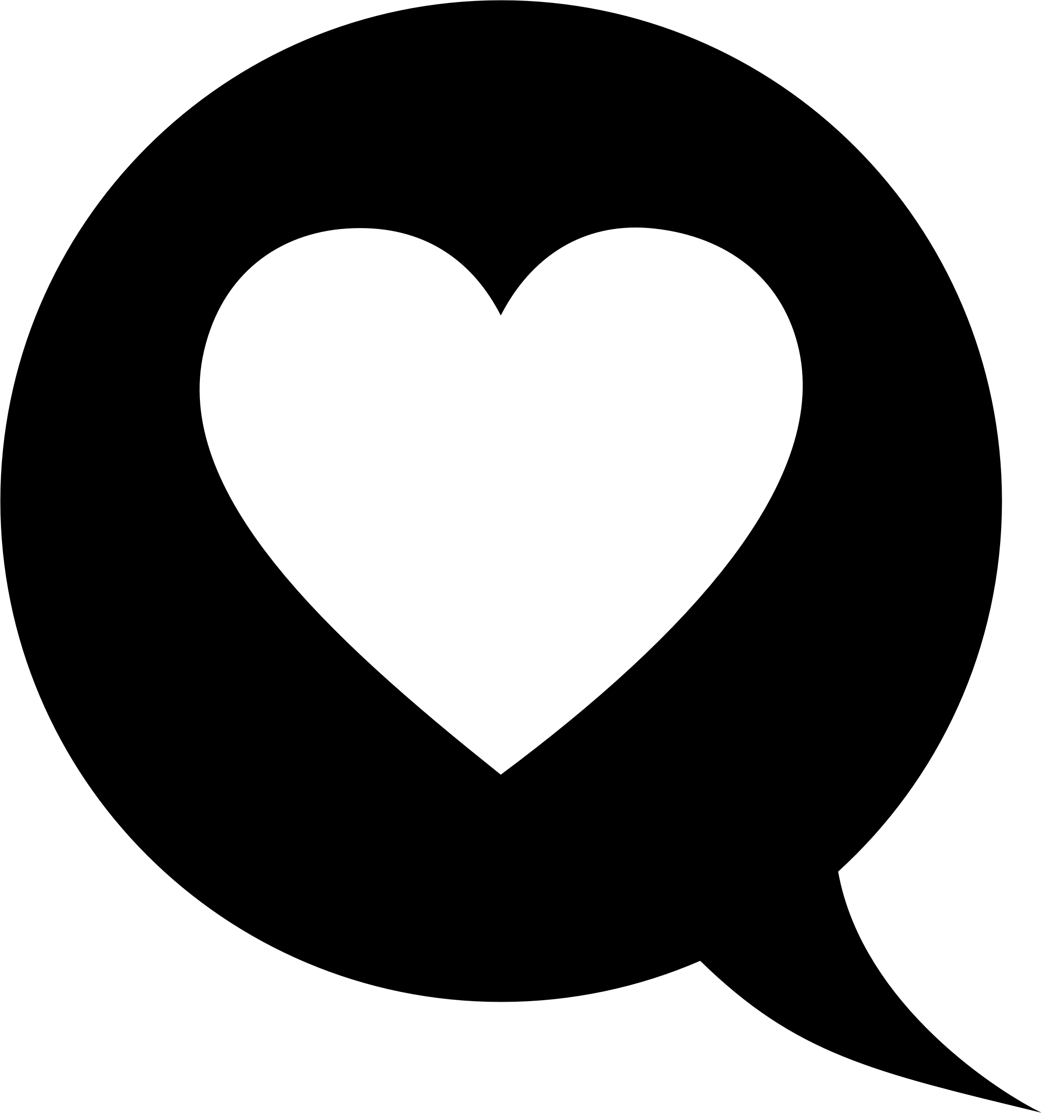 Heart In Speech Bubble Icon