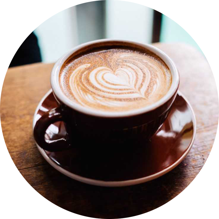 Heart Latte Art Coffee Cup PNG with transparent background