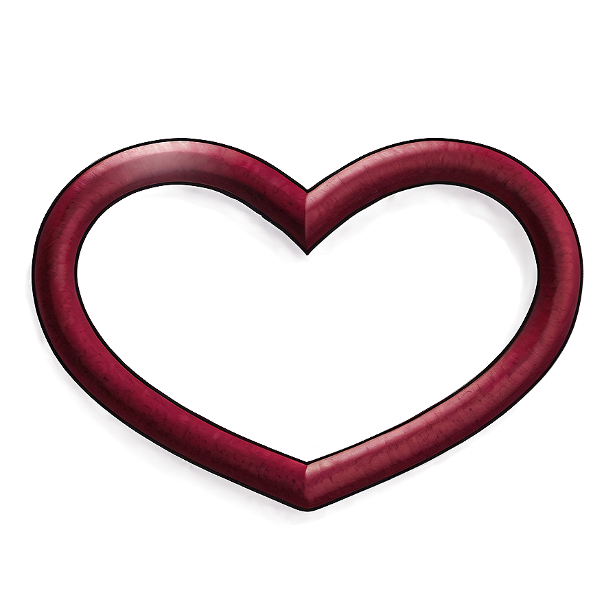 Heart Line Frame Png 06262024