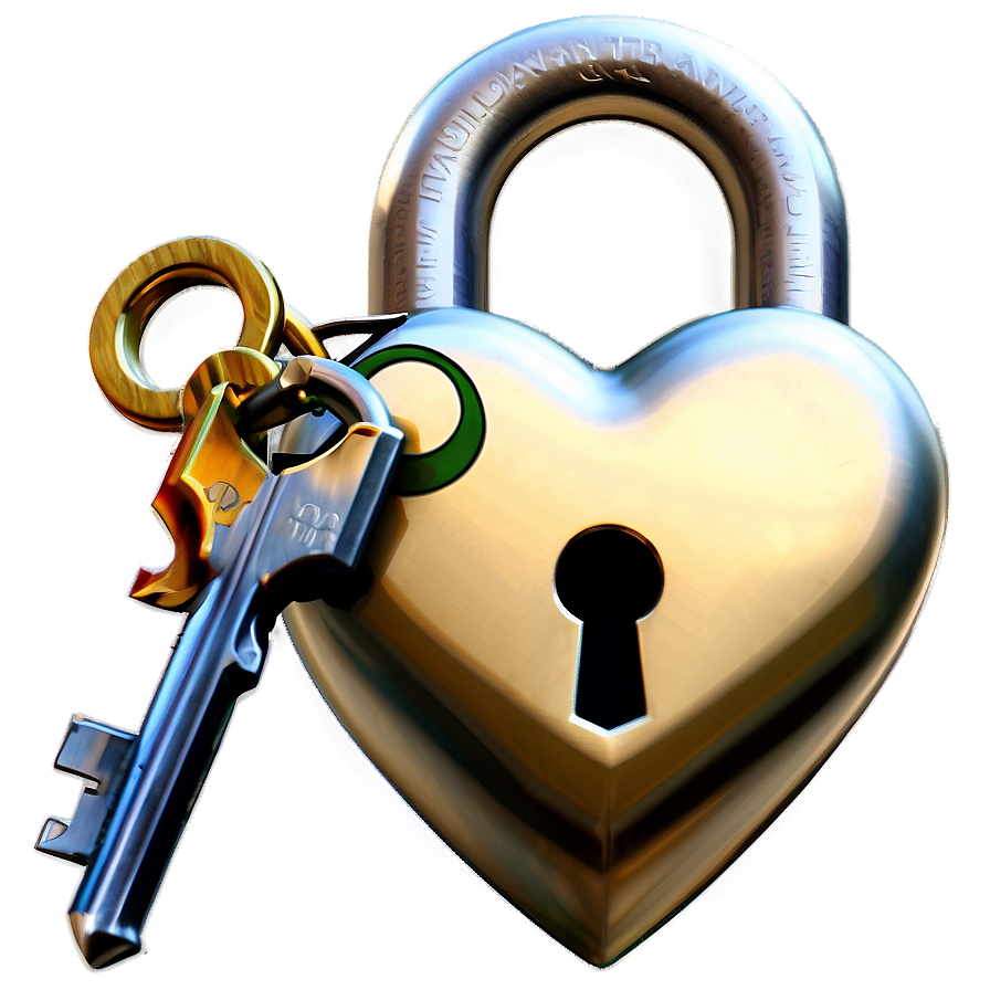 Heart Lock And Key Png D