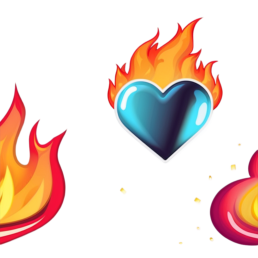 Heart on Fire Emoji PNG 35 PNG with transparent background