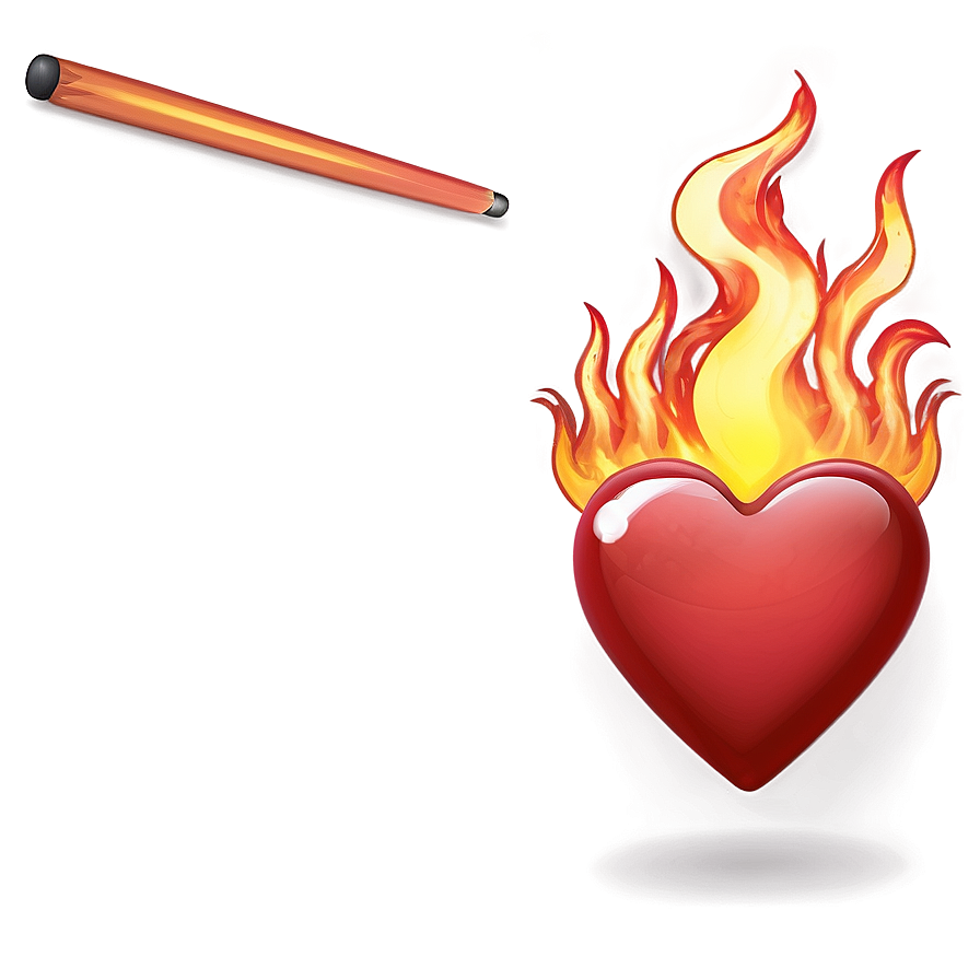 Heart on Fire Emoji PNG jns PNG with transparent background