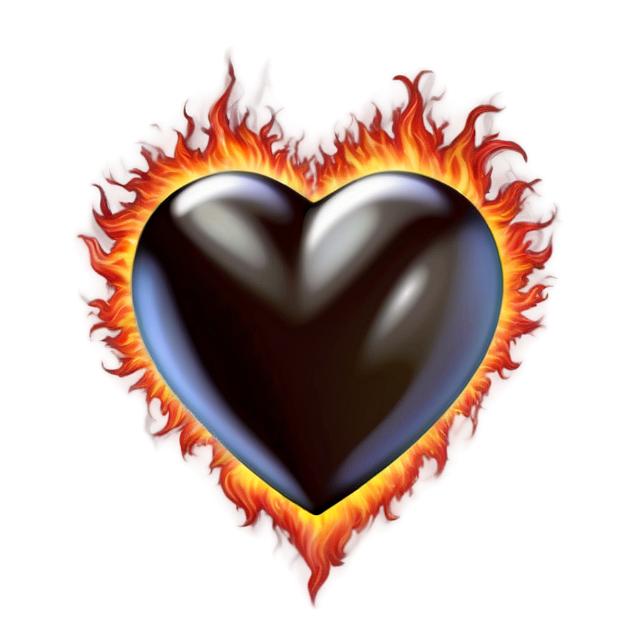Heart on Fire Emoji PNG mak PNG with transparent background