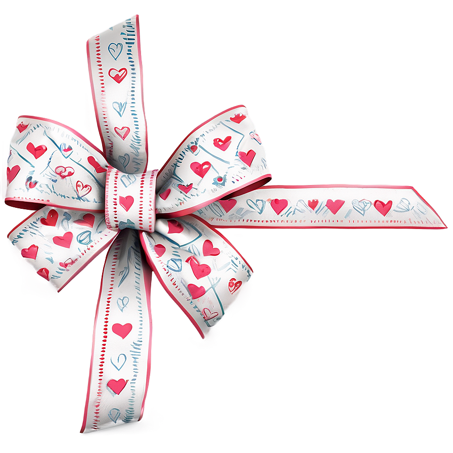 Heart Pattern Gift Bow Png Pec70