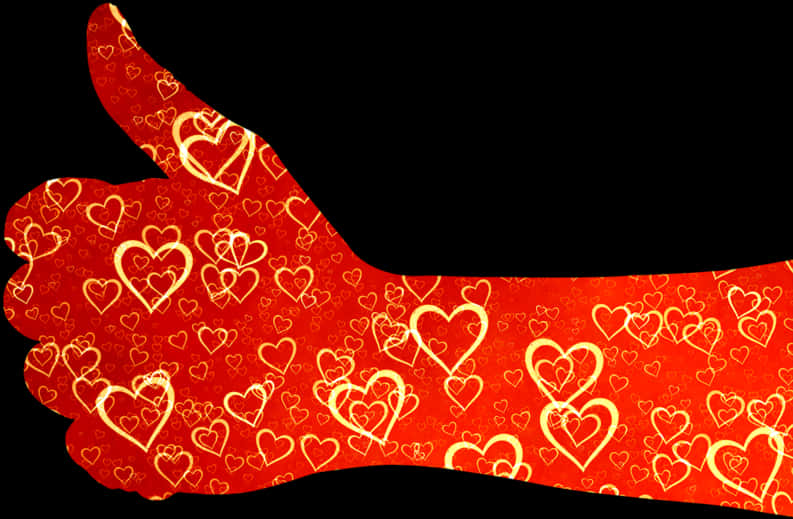 Heart Pattern Thumbs Up