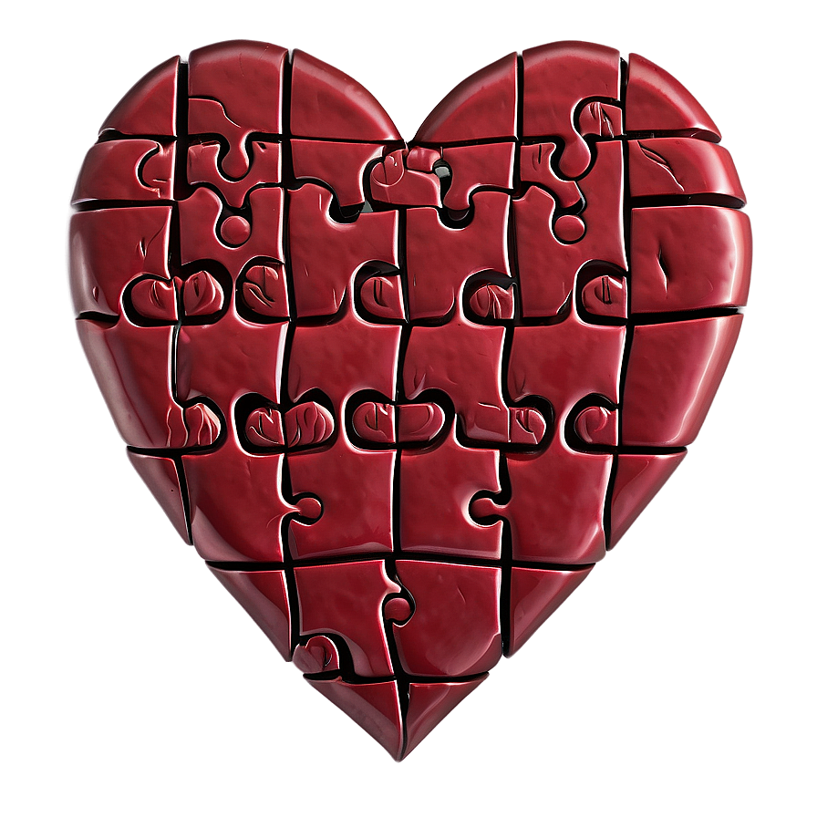 Heart Puzzle Piece Png A