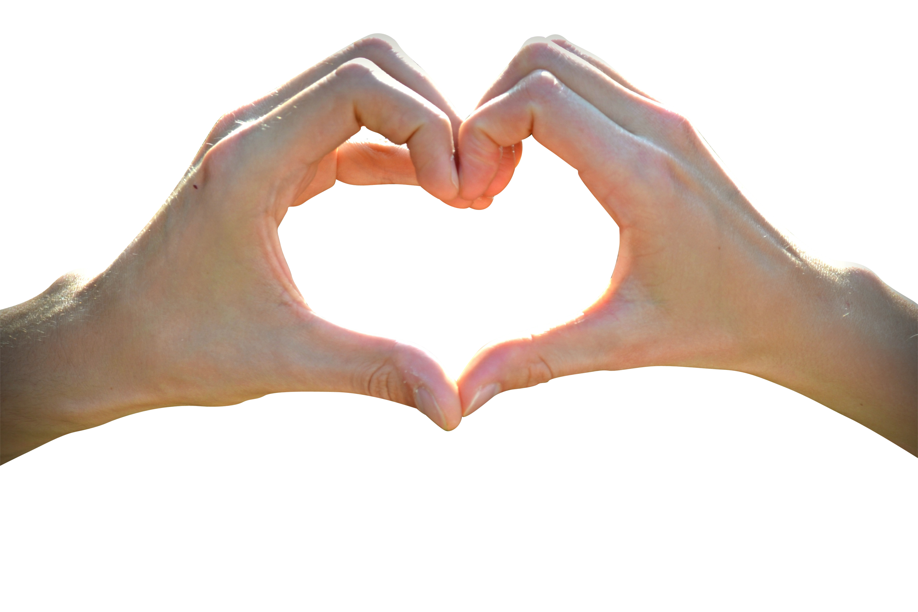 Heart Shape Hand Gesture Love Symbol PNG with transparent background