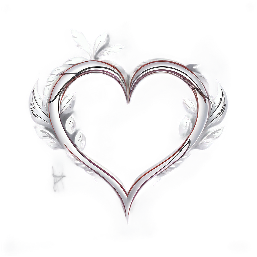 Heart Shape Sketch Png 66