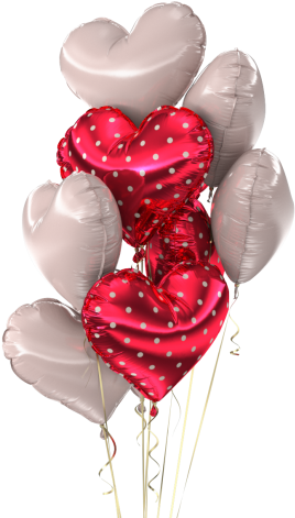 Bunch Of Balloons Royalty-free 3d Model - Heart, HD Png Download PNG with transparent background