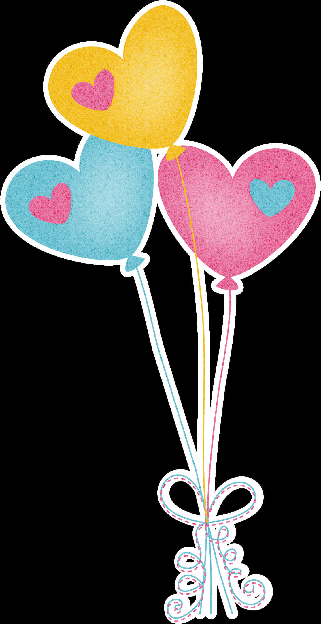 Heart Shaped Balloons Illustration