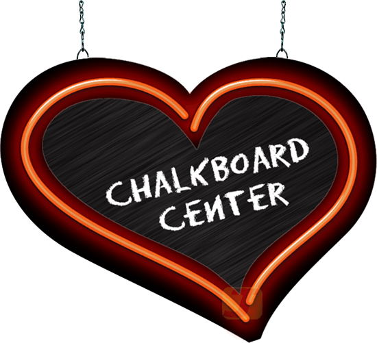 Heart Shaped Chalkboard Sign