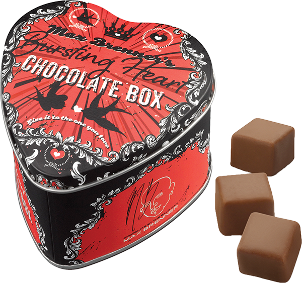 Heart Shaped Chocolate Boxand Candies PNG with transparent background