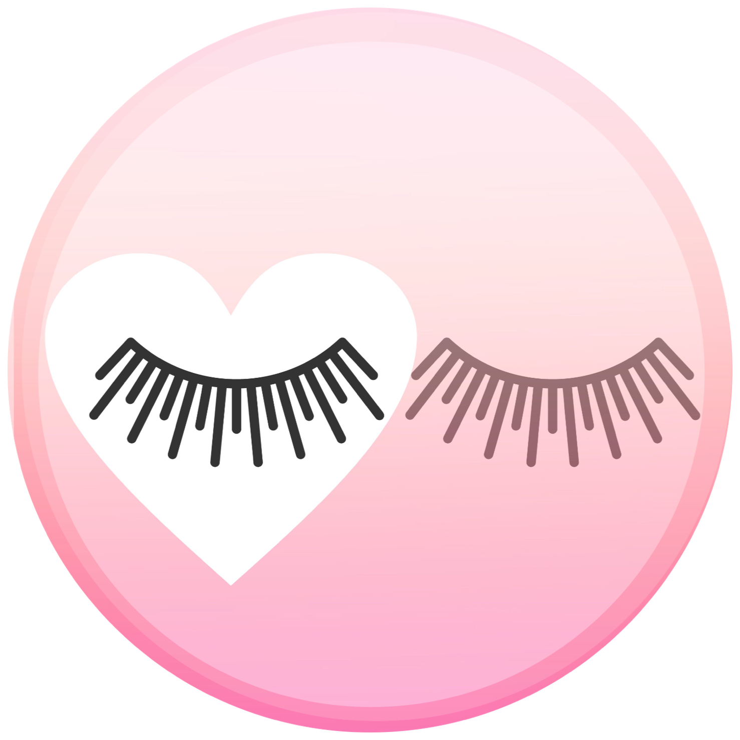 Heart Shaped Eyelashes Icon