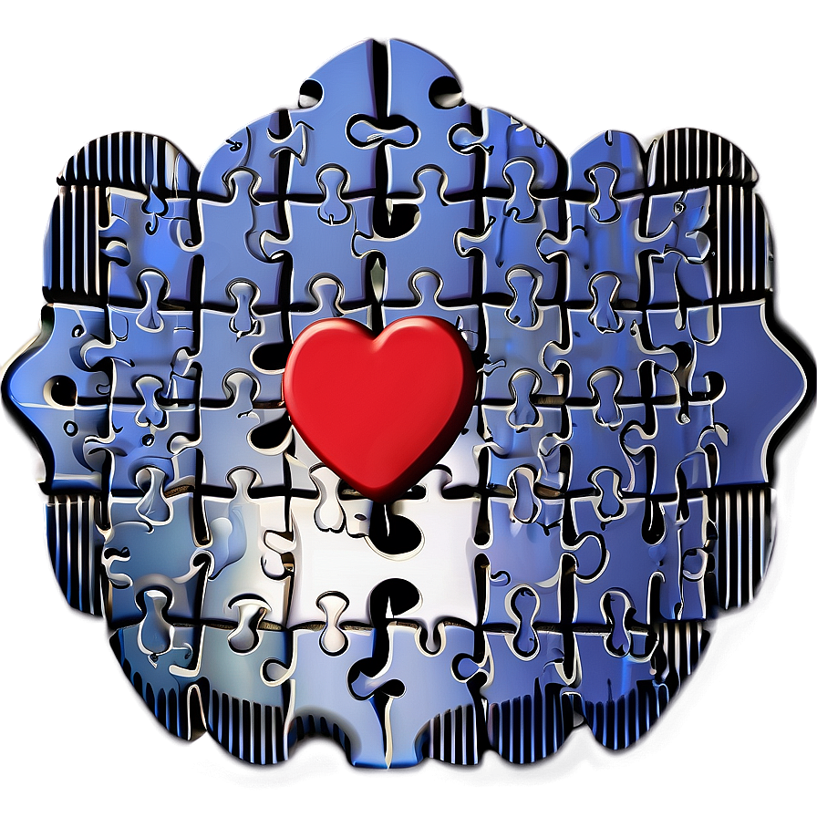 Heart Shaped Jigsaw Png 06112024