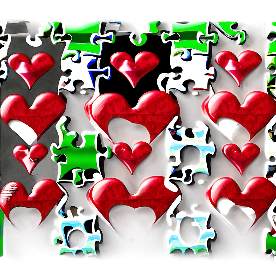 Heart Shaped Jigsaw Png Lij26