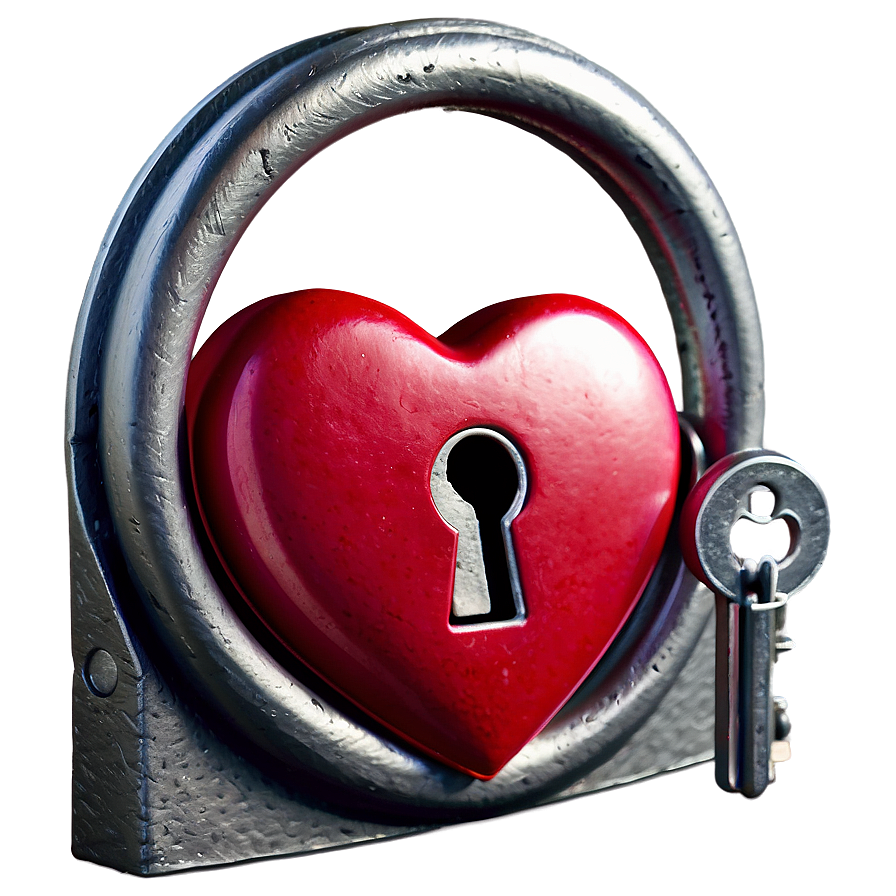 Heart Shaped Lock Png 05242024