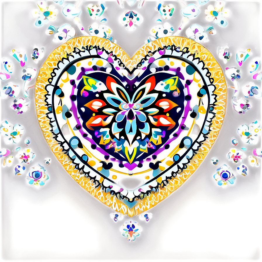 Heart Shaped Mandala Png 47