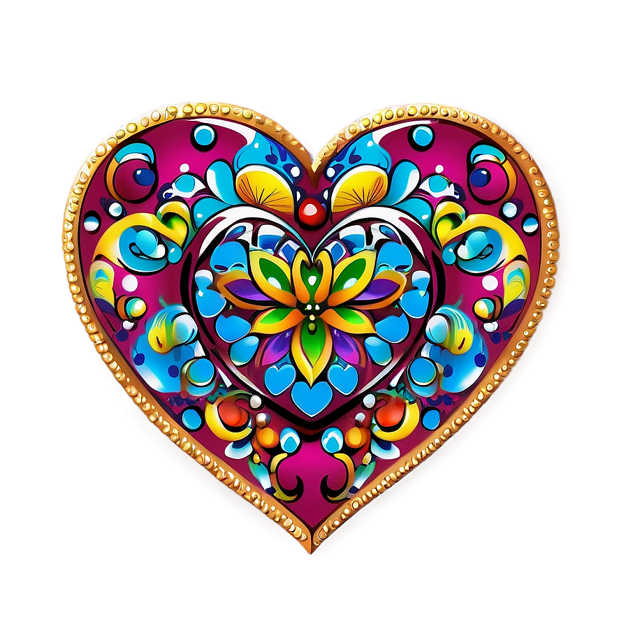 Heart Shaped Mandala Png 76