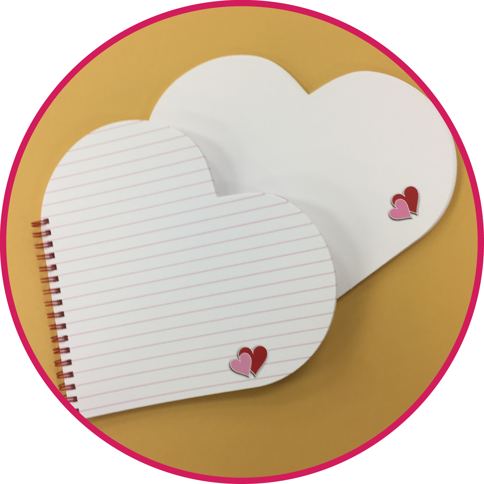 Heart Shaped Notebook Paper