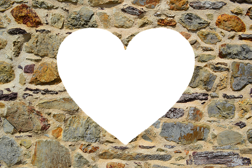 Heart Shaped Opening Stone Wall 510x340 PNG image with a transparent background, free high-resolution download