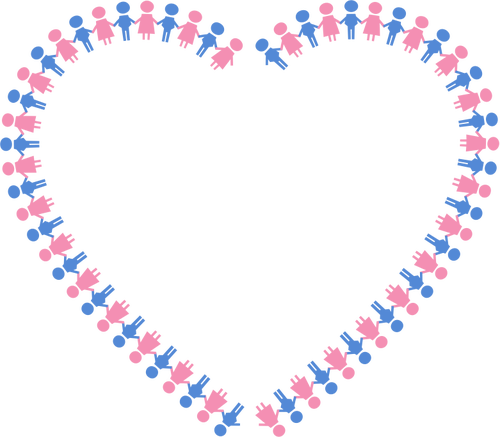 Heart Border Image - Holding Hands Border Design, HD Png Download PNG image with a transparent background, free high-resolution download
