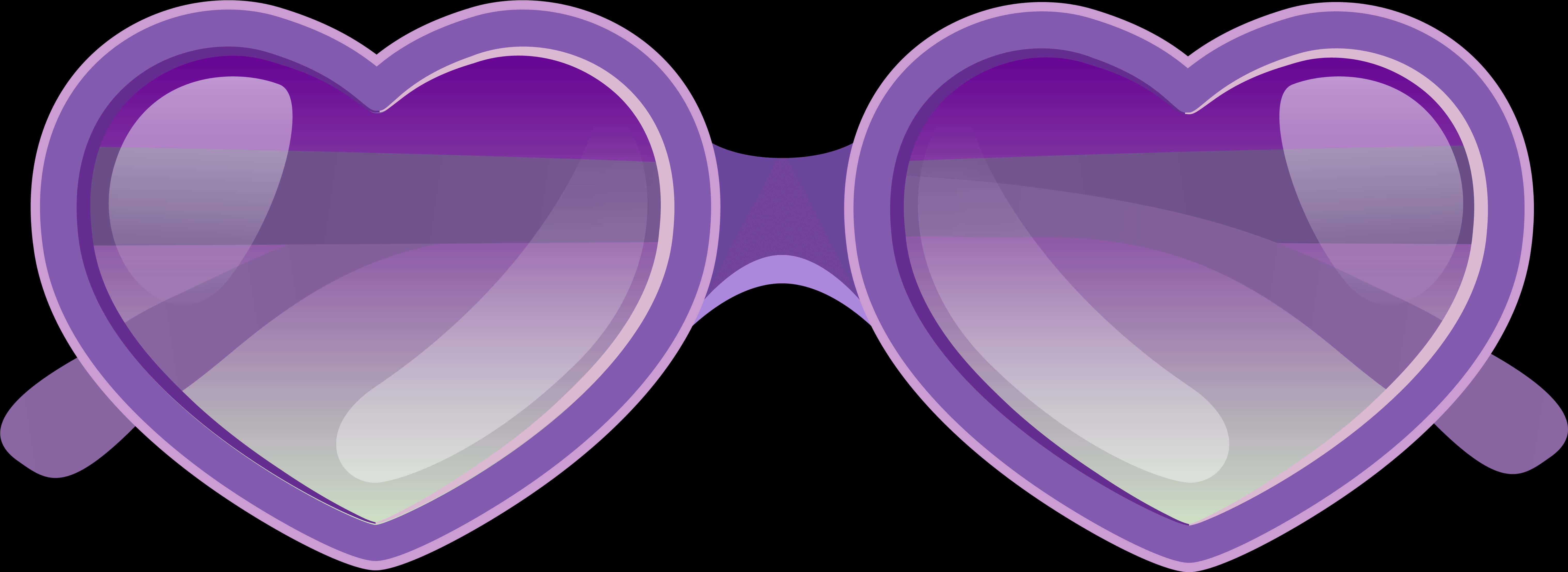 Heart Shaped Purple Sunglasses