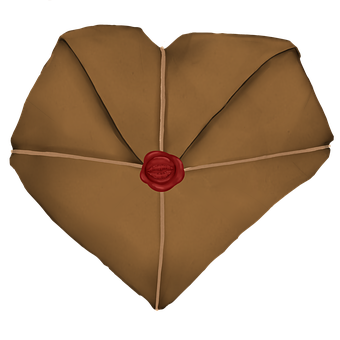 Heart Shaped Sealed Envelope