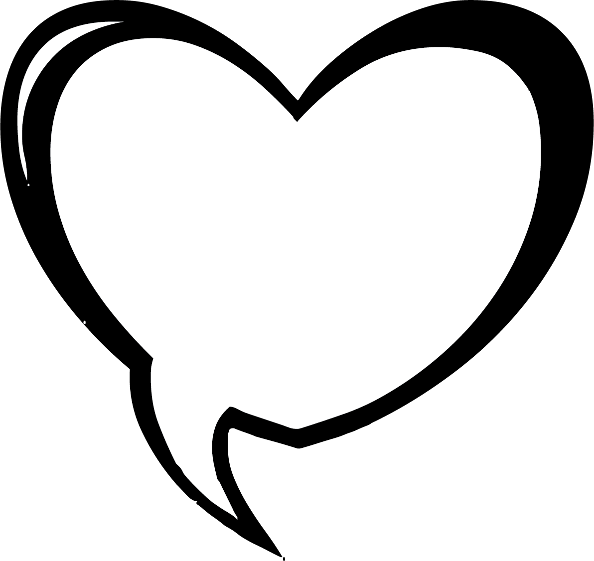 Heart Shaped Speech Bubble Graphic