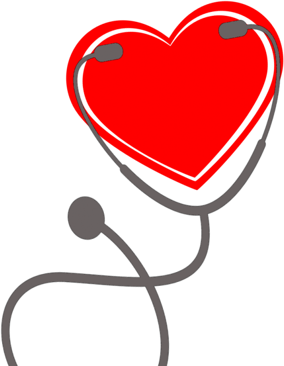 Heart Shaped Stethoscope Graphic PNG image with a transparent background, free high-resolution download