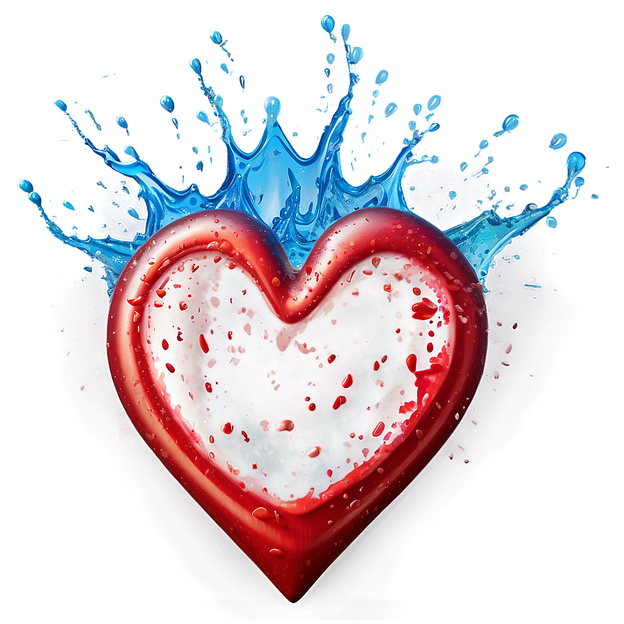 Heart Splash Overlay Png 37