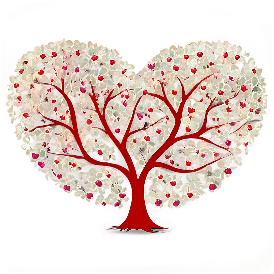 Heart Tree Design Png Vcc