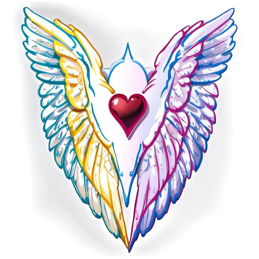 Heart Vector With Wings Png Iip53