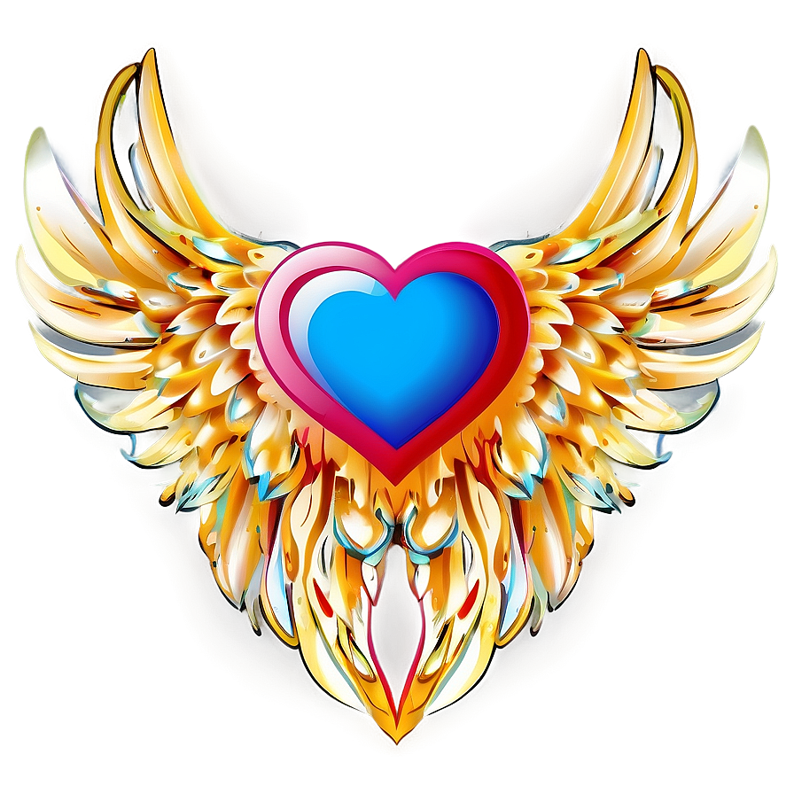 Heart Vector With Wings Png Mma44