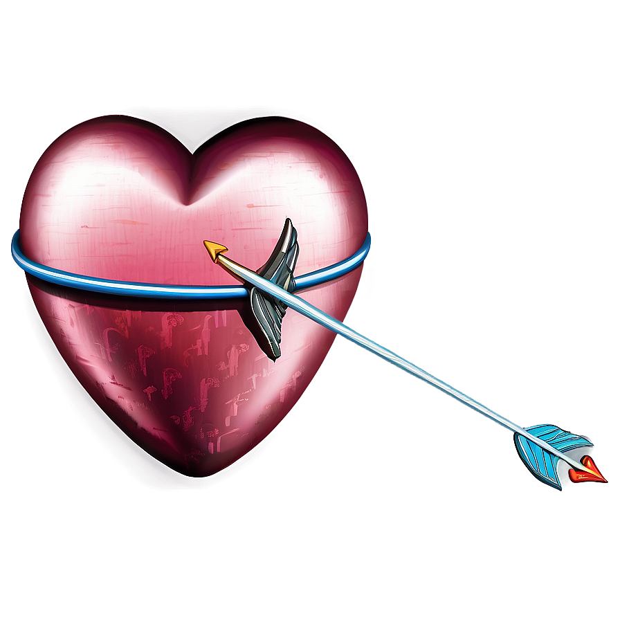 Heart With Arrow Drawing Png 19