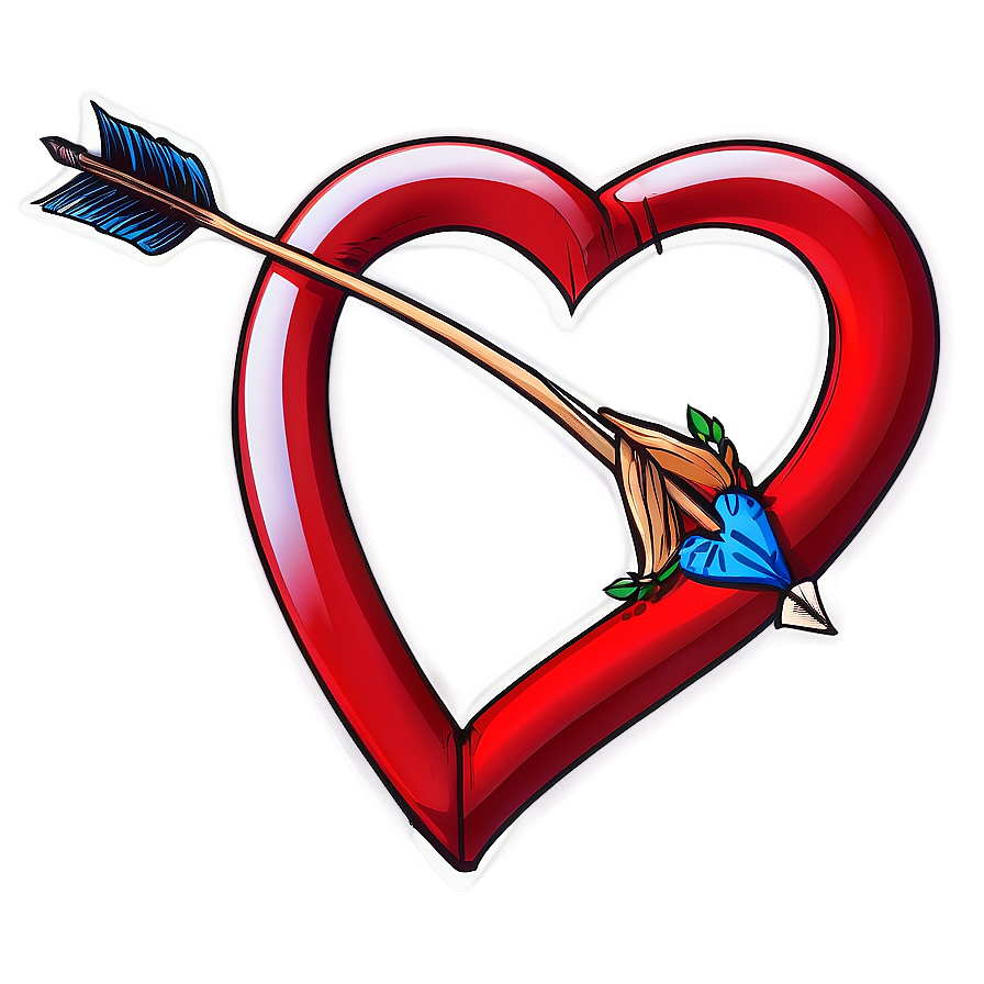 Heart with Arrow Drawing PNG 80 PNG image with a transparent background, free high-resolution download