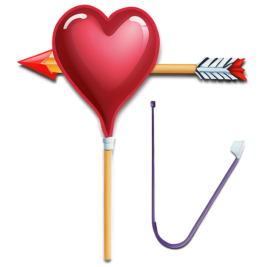 Heart with Arrow Emoji PNG Design 05042024 PNG with transparent background