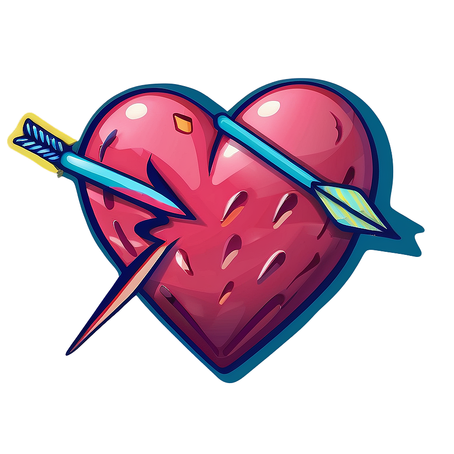 Heart with Arrow Emoji PNG Design asl PNG with transparent background